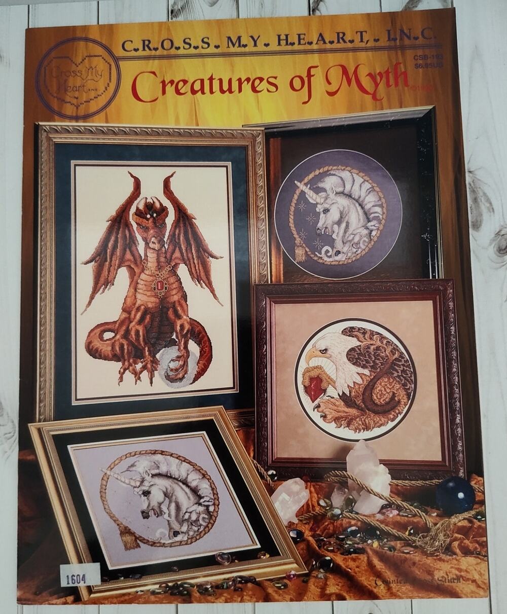 Cross My Heart Creatures of Myth Cross Stitch Patterns Griffin Dragon Unicorn